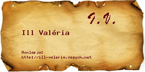Ill Valéria névjegykártya